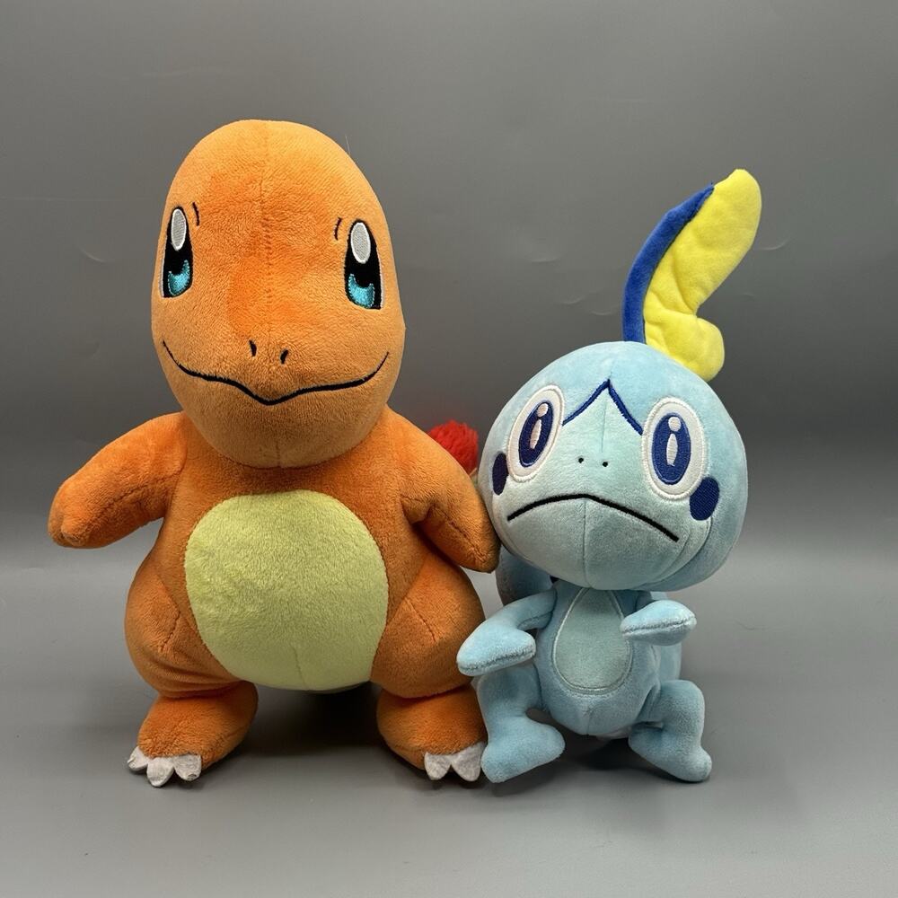 Pokemon Plush Lot Of 2 Sobble Charmander